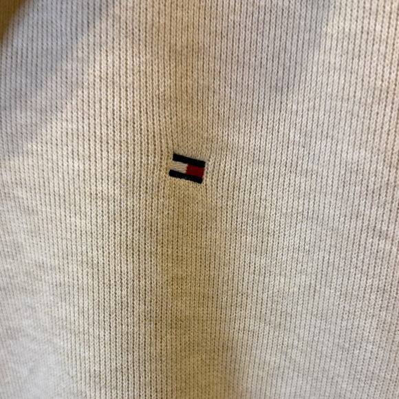 Tommy Hilfiger Beige and Navy Zip-Up Sweater - Picture 6 of 9